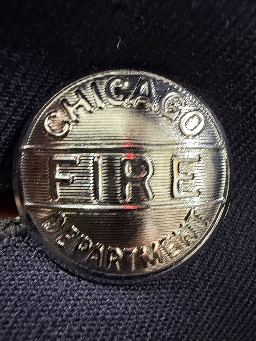 Vintage Chicago Fire Department Men's Trench Coat with Belt 44R